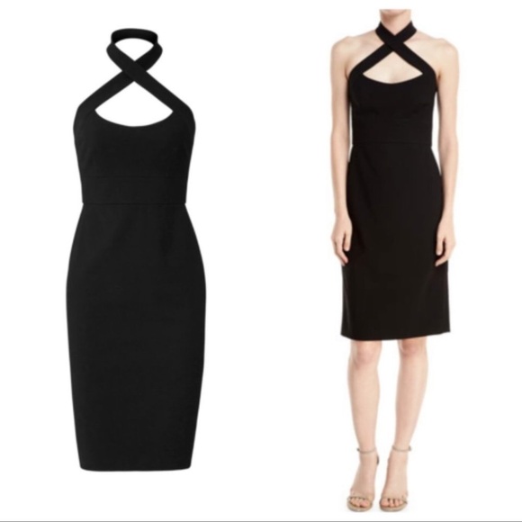 Jill Jill Stuart Black bodycon Halter Dress size 0 - Picture 1 of 6
